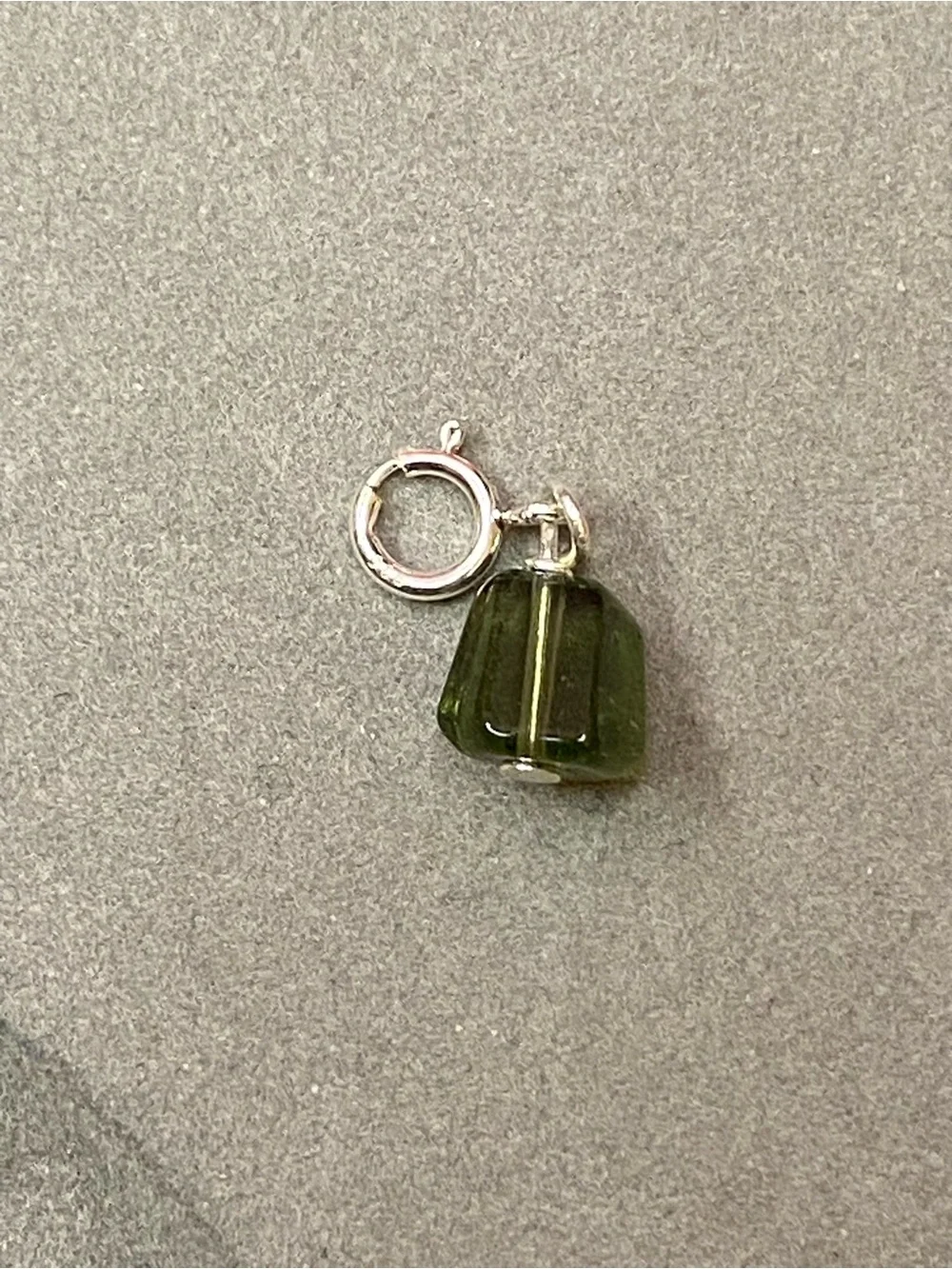 Natural Moldavite Charm or Tektite Pendant | Crystal Collector | S925